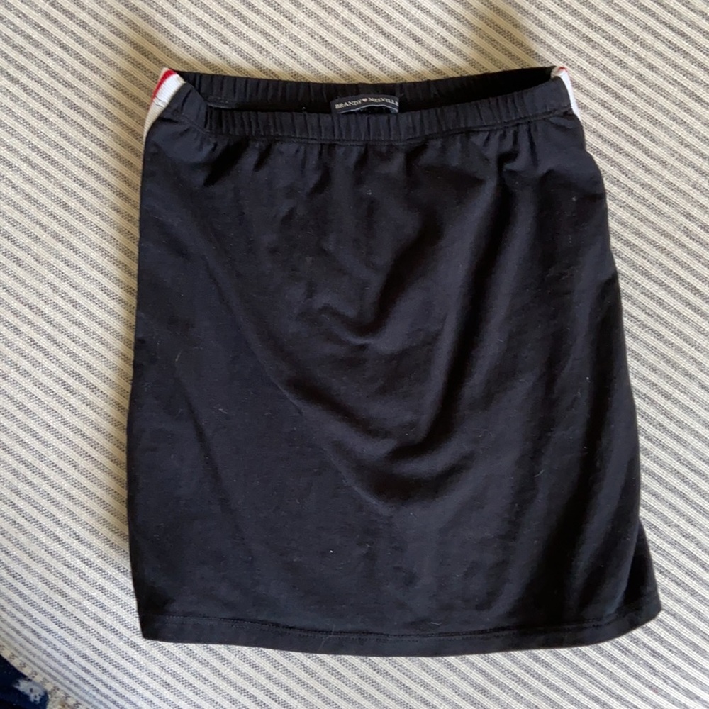 Brandy Melville Signature Stripped Black Skirt OS